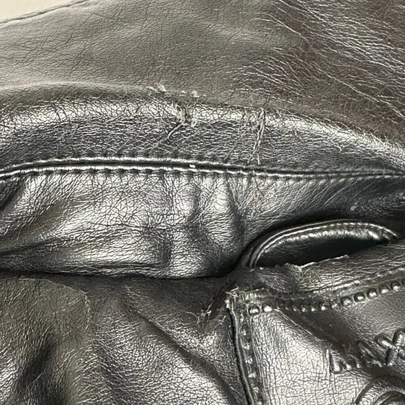 Max Studio Black Faux Leather Moto Jacket - Picture 10 of 10